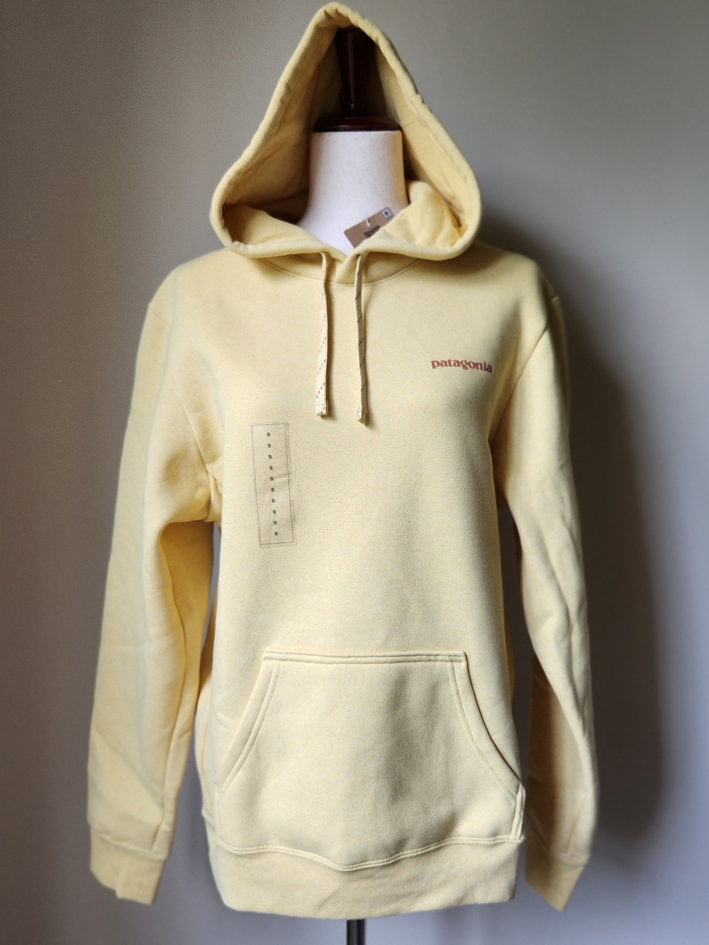 Patagonia FitzRoyIconUprisal Hoodie Milled Yellow Pullover Sweatshirt NWT Sz S-M